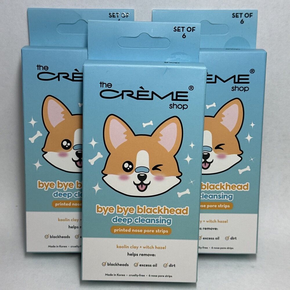 The Crème Shop Blackhead Pore Strips 3 Boxes - 18 Nose Strips New In Box